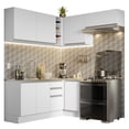 thumbnail image 1 of Cocina Integral Completa Esquinera 349cm Blanco Glamy Madesa, 1 of 9