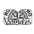 thumbnail image 7 of Picia Not All Who Wander Are Lost2 Curved Windshield Sunshade Accordion Folding Style Auto Shade for Car Truck SUV Van Blocks UV Ray Sun Visor Protector -, 7 of 7