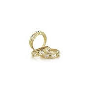 Personalized Sterling Silver and Gold Overlay Anniversary Ring