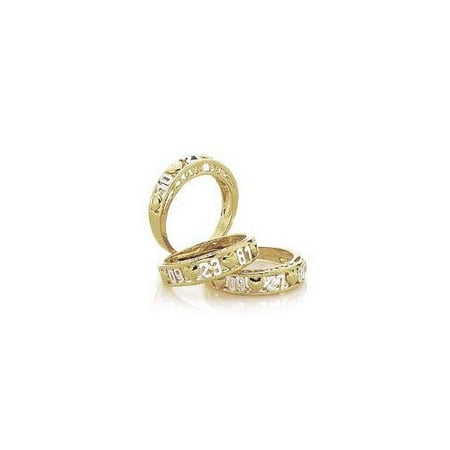 Personalized Sterling Silver and Gold Overlay Anniversary Ring