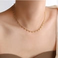 thumbnail image 4 of Stainless Steel Beaded Chain Style Collar Necklace, 4 of 5