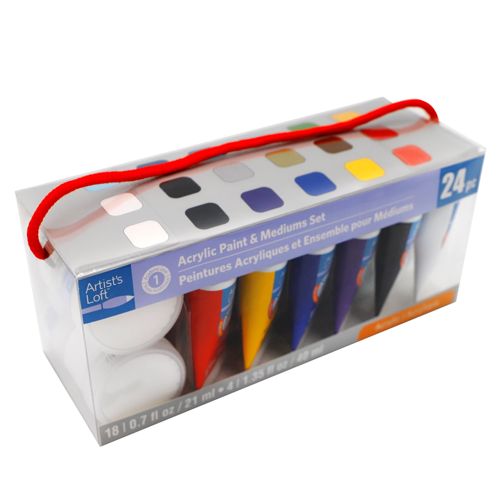 18 Color Acrylic Paint & Mediums Set by Artist's Loft - 21ml