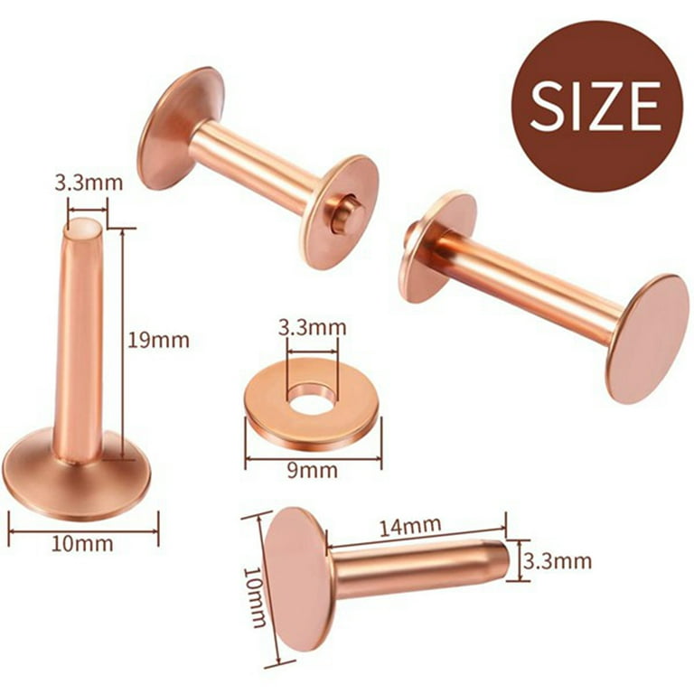 Leather Craft Rivet setter for install Copper Nail Belt Luggage Rivets Tool  kits