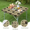 thumbnail image 4 of Paw Prints and Bones Square Fitted Tablecloth with Elastic Edge,Square Table Cover,Washable Elastic Table Cover for Home Kitchen Party Decor 34"x34", 4 of 6