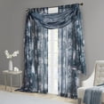 thumbnail image 5 of Madison Park Simone Printed Floral Voile Sheer Scarf in Navy, 42"x216", 5 of 7