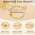 thumbnail image 4 of NICKSUN Softball/Volleyball/Soccer/Basketball Football Bracelet for Women, 14K Gold Plated Cross Link Chain Sport Accessories Birthday Christmas Christian Jewelry Gifts for Team Coach Players, 4 of 6