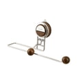 thumbnail image 4 of Soporte para papel de cocina, soporte para colgar paños de cocina, montado en la pared, fácil de instalar, resistente al óxido, sin taladro, soporte color nogal, 4 of 8
