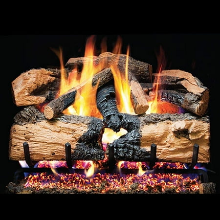 Real Fyre Charred Evergreen Split Oak Vented Gas Logs Logs Only