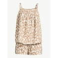 thumbnail image 4 of Joyspun Women's Gauze Smocked Cami Top and Shorts Sleep Set, Sizes S to 3X, 4 of 5