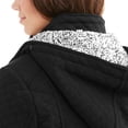 thumbnail image 6 of Yoki Women's Quilted Sherpa Lined Fleece Jacket With Removable Hood, 6 of 7