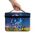 thumbnail image 3 of HELLHERO Mason Butterflies Polyester Travel Cosmetic Organizer Bag With Brush Storage Storage Pockets Cosmetic Bag Brush Protectors, 3 of 5
