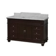 thumbnail image 4 of Elizabeth 60" Single Bathroom Vanity with Chocolate Cabinet and Carrara Marble Top, 4 of 6