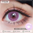 thumbnail image 1 of Lentillas cosméticas Casa de los Tesoros Lentes de contacto Color rojo negro y morado para Halloween 2 piezas, 1 of 4