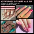thumbnail image 3 of Nail art tips, no cutting, thin, semi-matte, ballet-style matte false nail tips, 600pcs, seamless nail tips, 06 (PMMA)., 3 of 5