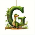 thumbnail image 1 of Fridja Personalized Dinosaur Christmas Ornament 26 Letters Hanging Pendant Ornaments 2024 Acrylic Initial Monogram Xmas Tree Decorations with Hanging Rope Unique Customized Fun Gift for Kids (G), 1 of 1