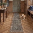 thumbnail image 4 of BERTHMEER 2'x8' Runner Rugs for Hallway Entryway Entrance Bedroom Kitchen Non Slip Washable Traditional Vintage Oriental Runner Rugs,Navy Blue, 4 of 8