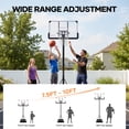 thumbnail image 4 of MaxKare 44In Basketball Hoop 7.5 ft to 10 ft Height Upgrade Large Base Portable Basketball Goal System with Quick Adjustment for Full Range of Players Indoor Outdoor Use, 4 of 13