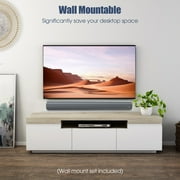 100W 28-inch Bluetooth 5.3 Sound Bar with HDMI, Home Theater Surround Sound System with Built-in Subwoofer for Smart TV with Remote, Brushed Finish Gray