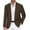 Brown, variant on Mens Casual Sports Coat Slim Fit Lightweight Fashion Blazer Jacket Single Breasted Suit Coats