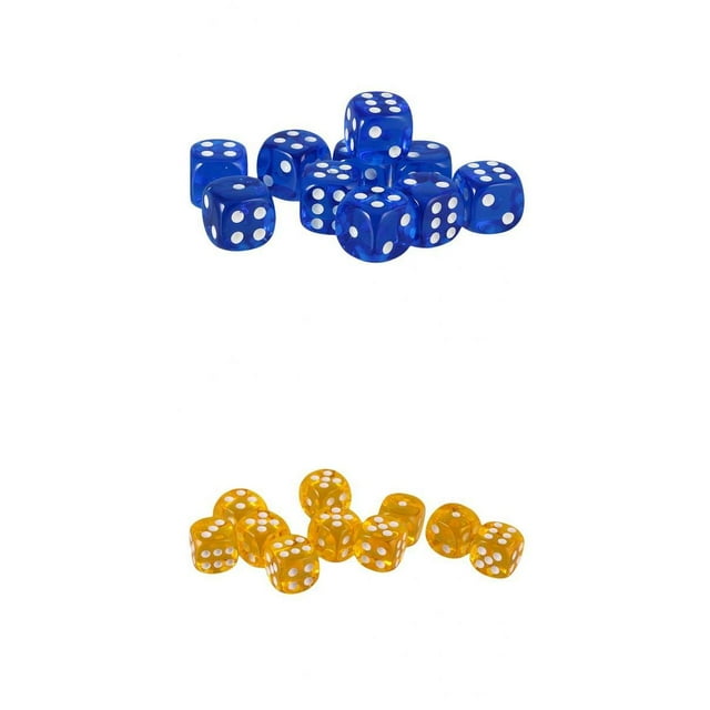 Paquete/20 Piezas Dados D6 para Juegos de Adivinanzas de Dados de Póquer de Casino 16mm