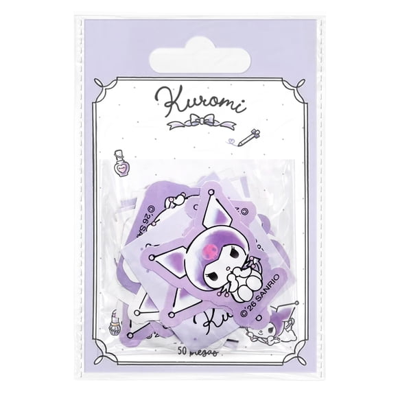 Stickers Prichos Kuromi Color Morado de Papel Adhesivo 50 Piezas