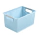 thumbnail image 1 of Yuarrent Caja de plástico duradera - Organizador de almacenamiento apilable para habitación o dormitorio Ahorre espacio cuando no esté en la Almacenamiento y organización del hogar azul S, 1 of 6