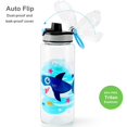 thumbnail image 4 of Home Tune Botella De Agua Para Niños De 23 Oz Para Niños Escolares Sin Bpa Tritan A Prueba De Fugas Tapa Abatible Asa De Transporte Fácil De Limpiar - Tiburón, 4 of 5