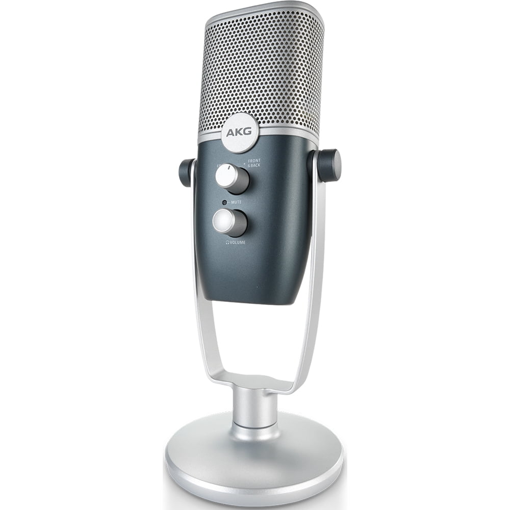 AKG AKG-C22-USB-LS Ara Two-Pattern USB Condenser Microphone, 24-bit/96kHz Bundle with Deco Gear Universal Pop Filter Microphone Wind Screen and 1 Year Extended Protection Plan