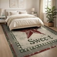 thumbnail image 3 of ODIKA 8'x10' Washable Area Rug Primitive Folk Vintage Lettering Distressed Farmhouse Border for Living Room, Under Sectional, Family , Durable, Non-Slip, 3 of 7