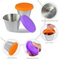 thumbnail image 5 of EcoNesxp Leakproof Reusable Sauce Container with Silicone Lid oz Salad Dressing Container Pack Dipping Sauce, 5 of 5