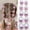 C, variant on 10pcs Cute Heart Design Hair Elastic Bands for Little Girls - Colorful Rubber Hair Ties