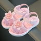 thumbnail image 4 of Puntoco Verano Nuevo Estilo Moderno Y Cómodo Zapatos De Playa Antideslizantes De Suela Blanda Sandalias De Estilo De Diamantes De Imitación De Flores De Suela Blanda Sandalias Para Niñas Rosa 31, 4 of 9