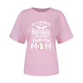 thumbnail image 4 of Women Fashion Baseball Mom Theme Printed Round Neck Short Sleeve T Shirt Top, 4 of 4
