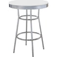 thumbnail image 2 of Glossy White and Chrome Round Dining Table / A Sturdy Choice for Kitchen, 2 of 2