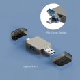 thumbnail image 4 of Lector de tarjetas multifunción, lector de tarjetas TF, lector de tarjetas SD, adaptador USB 3.0, lector de tarjetas portátil para teléfono móvil, color negro, 4 of 5