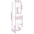 thumbnail image 4 of vidaXL Book Cabinet White 36x30x171 cm Engineered Wood, 4 of 5