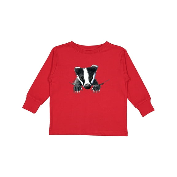 Inktastic Pocket Badger Boys or Girls Long Sleeve Toddler T-Shirt