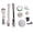 White, variant on LAZIOEGR Electric Spin Scrubber Extendable Floor Cleaning Brush Cordless Bathroom Car EU Plug 21.65 inches / 55 cm