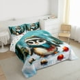 thumbnail image 3 of Manfei Cute Animal Penguin 3-Piece Full Size Comforter Sets for Boys Girls,Xmas Tree Bedding Comforter Set,Happy Winter Christmas Lightweight Bedding Sets,Lightweight Room Decor,Reversible, 3 of 8