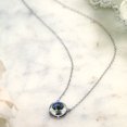 thumbnail image 4 of Gem Stone King 925 Sterling Silver Blue Mystic Topaz Pendant Necklace for Women | 2.00 Cttw | Gemstone November Birthstone | Round 8MM | With 18 inch Chain, 4 of 4