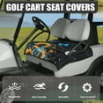 thumbnail image 3 of Renewold Golf Cart Seat Cover with Front Pockets, Terry Knit Fabric Soft Golf Cart Accessories Universal Fit for Most 2 Person Seats, 52" x 32", Sunflower Butterfly Galaxy, 3 of 7