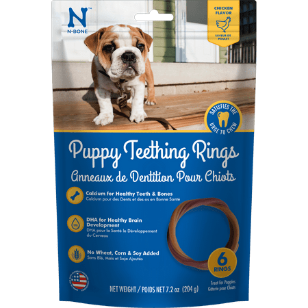 UPC: 0657546113048 | N-Bone® Puppy Teething Rings Chicken Flavor  6 Treats  7.2oz  Dried Chew Treats for Dogs