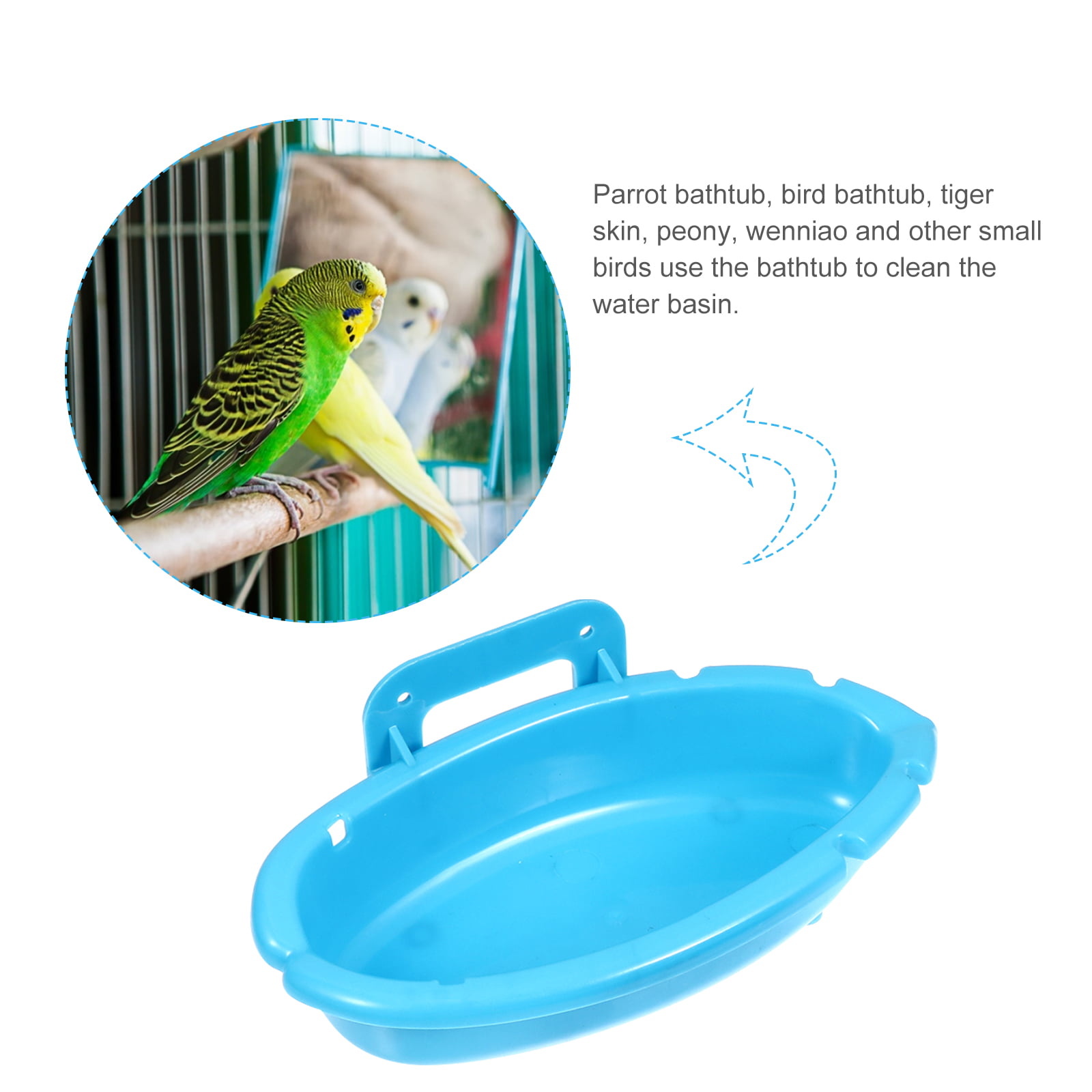 2pcs Versatile Durable Bird Cleaning Tools Parrot Bathtubs Parrot Shower Tubs 