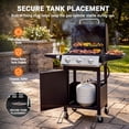 thumbnail image 6 of SEGMART 3 Burner BBQ Propane Gas Grill, Stainless Steel 30,000 BTU Patio Garden Barbecue Grill with Folding Side Tables, Thermometer & Bottle Opener, Perfect for Camping, Outdoor Cooking, 6 of 9