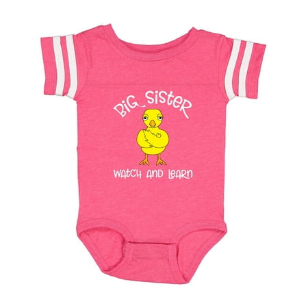 

Inktastic Big Sister Chick White Text Gift Baby Girl Bodysuit