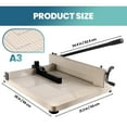 thumbnail image 4 of 17" Guillotine A3 Paper Cutter, 400 Sheet Capacity, Heavy Duty, Hardened Steel Blade, Movable Fence, Rotary Paper Trimmer for Business, Professional Use, Print Shops, 4 of 8