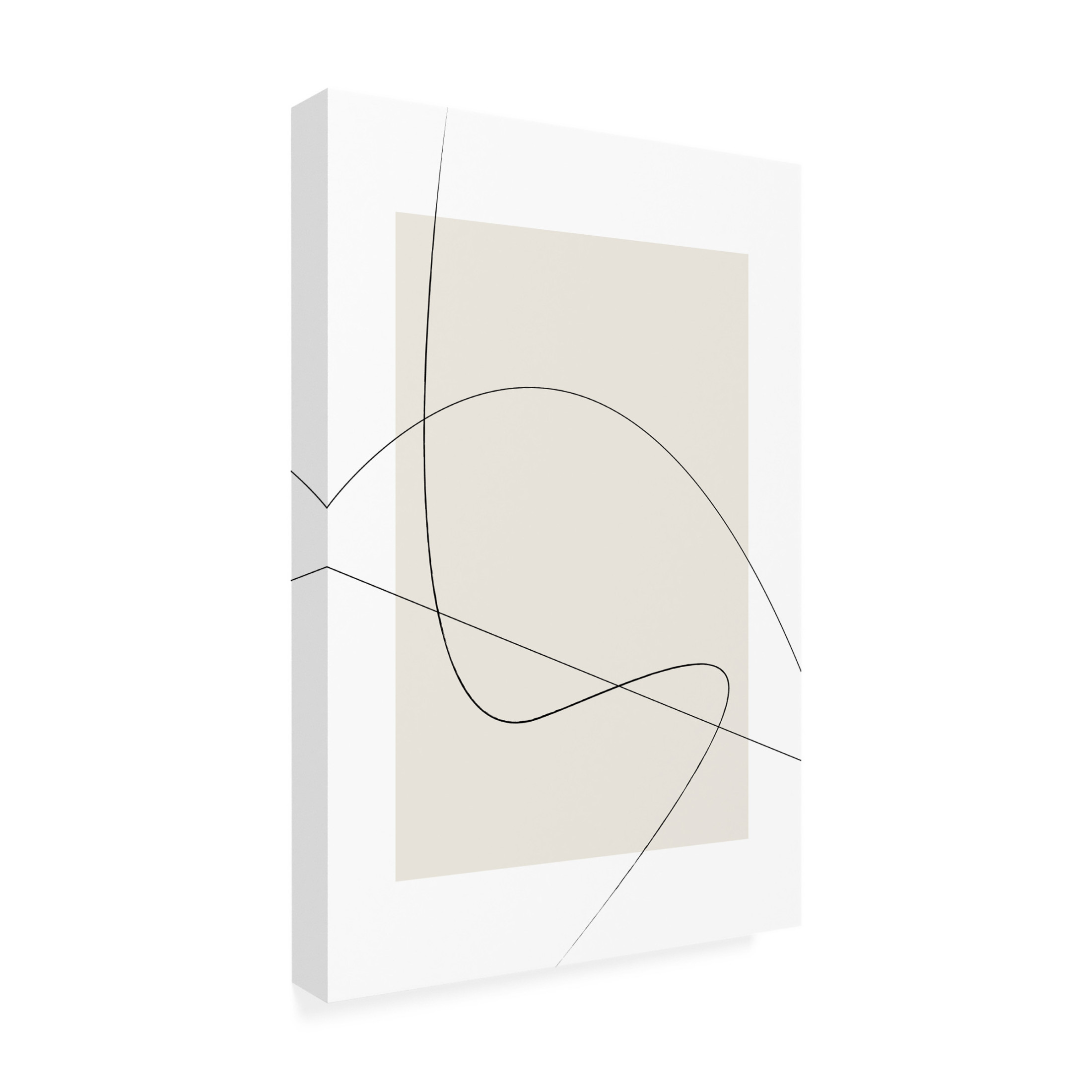 Trademark Fine Art Oju Design Beige Abstract Canvas Wall Art