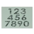thumbnail image 3 of Number Cutting Board, Grunge Mathematical in Murky Dotwork Tattoo Tones Digital Computer Art, Decorative Tempered Glass Cutting and Serving Board, Small Size, Off White Black, by Ambesonne, 3 of 5