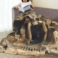 thumbnail image 6 of Salouo Ancient Skull Cave Landscape Print Bed Blankets,Flannel Blanket Comfortable Air Conditioning Blanket Lightweight Blanket for Sofa Bed Travel & Couch -60"x50", 6 of 8