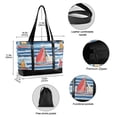 thumbnail image 2 of FORMRS Canvas Laptop Tote Bag for Women with 15.6" Computer Compartments Shoulder Handbag, Red Sailboats, 2 of 7